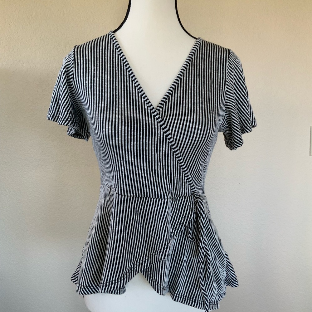 Caution To The Wind Striped Shirt